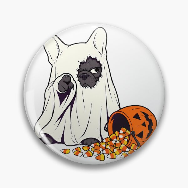 Item preview, French Bulldog Ghost Costume Grumpy Trick Or Treat Dog designed and sold by chattsuede.