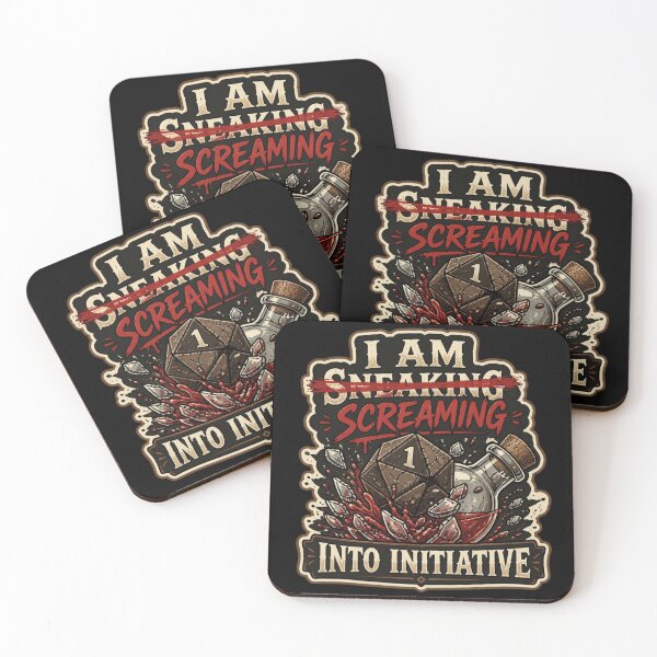 Item preview, I Am Screaming Rogue Stealth Fail - Funny D20 Strikethrough Meme designed and sold by Dice_Goblin_Studio.