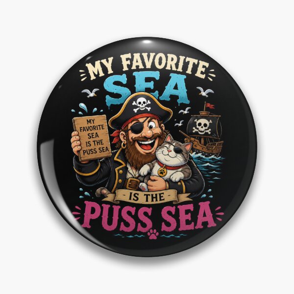 Item preview, My  Favorite Sea is The Puss-Sea designed and sold by TheEndDesign.