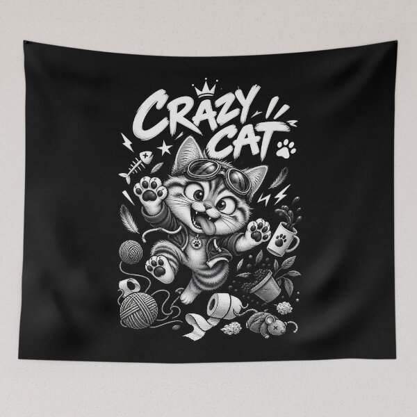 Item preview, Crazy Cat  designed and sold by Meow Story .