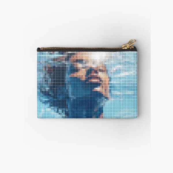 Item preview, Pixelated Mosaic Portrait of a Figure Looking Upwards designed and sold by The Design KAD.