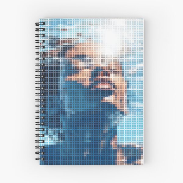 Item preview, Pixelated Mosaic Portrait of a Figure Looking Upwards designed and sold by The Design KAD.