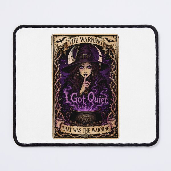 Item preview, Sarcastic Gothic Witch Tarot Quiet Warning Cauldron designed and sold by chattsuede.