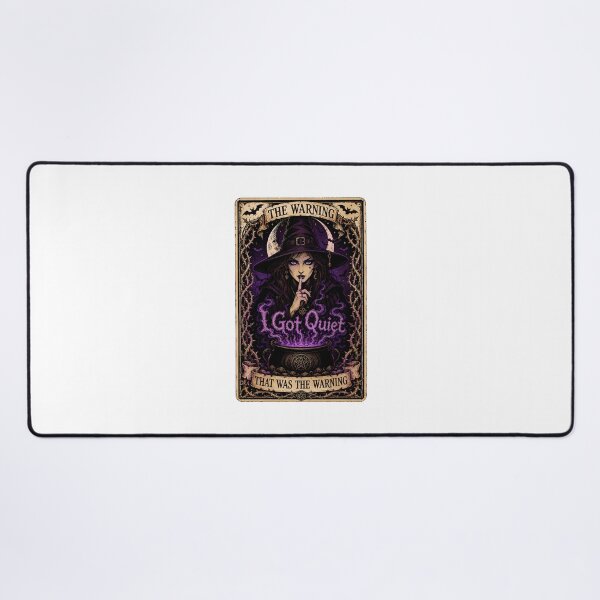 Item preview, Sarcastic Gothic Witch Tarot Quiet Warning Cauldron designed and sold by chattsuede.