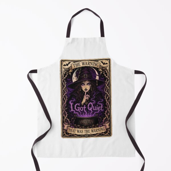 Item preview, Sarcastic Gothic Witch Tarot Quiet Warning Cauldron designed and sold by chattsuede.