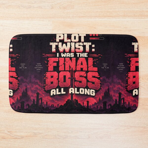 Item preview, Plot Twist I Was The Final Boss All Along – Gamer Meme Typography designed and sold by Fanverse Merchandise.