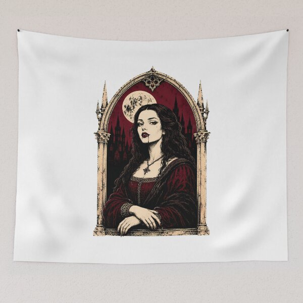 Item preview, Gothic Vampire Mona Lisa Dark Renaissance Parody designed and sold by chattsuede.