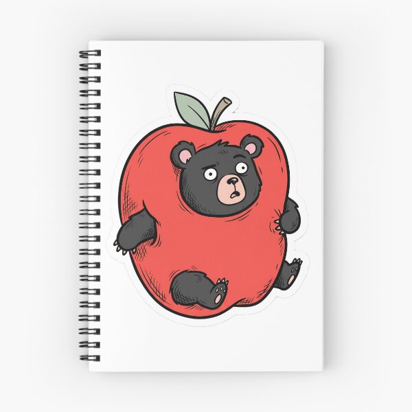 Item preview, Black Bear in Apple Costume designed and sold by Jackal's Box of Chaos.