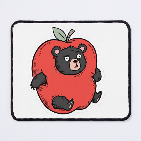 Item preview, Black Bear in Apple Costume designed and sold by Jackal's Box of Chaos.