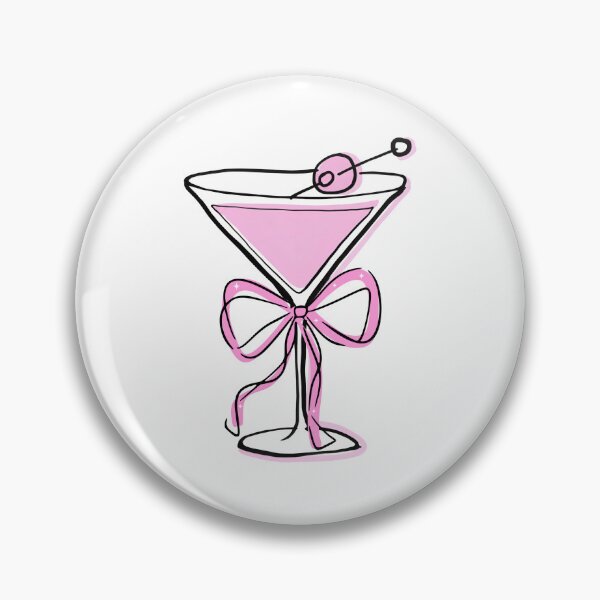 Item preview, pink bow martini designed and sold by madebykenz.