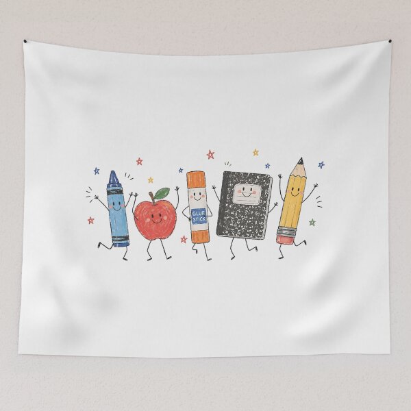 Item preview, Teacher Life Back To School Preschool Teacher School Supplies Crayon Apple Pencil Notebook  designed and sold by Good Vibe Quotes.