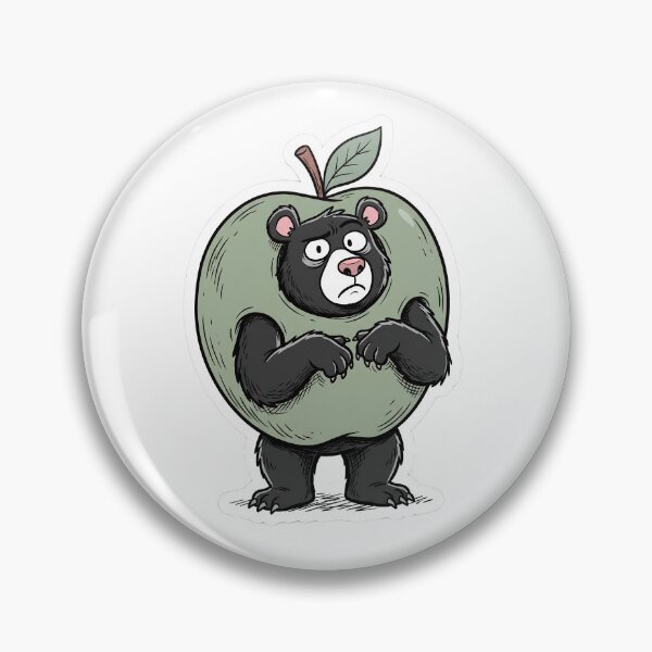 Item preview, Anxious Bear in Green Apple Costume designed and sold by Jackal's Box of Chaos.