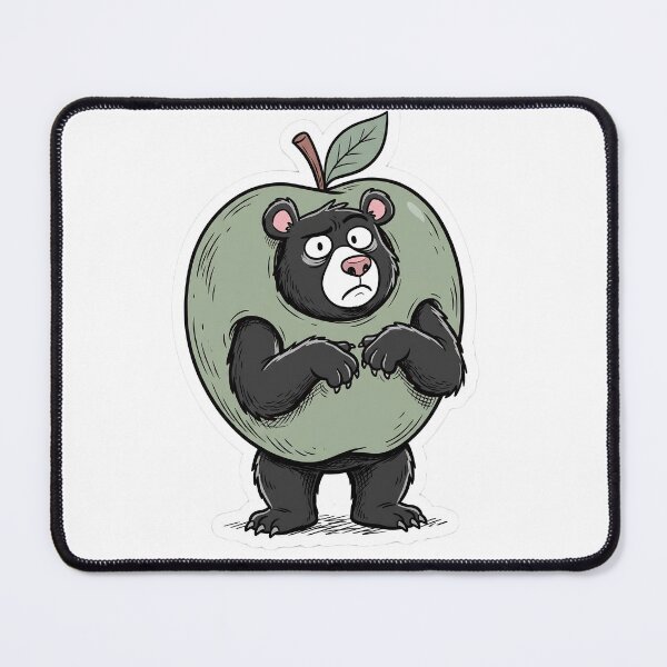 Item preview, Anxious Bear in Green Apple Costume designed and sold by Jackal's Box of Chaos.