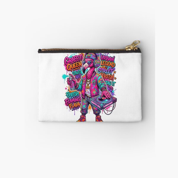 Item preview, Graffiti Queen - Cool Flamingo DJ designed and sold by StickVerse by Owais.