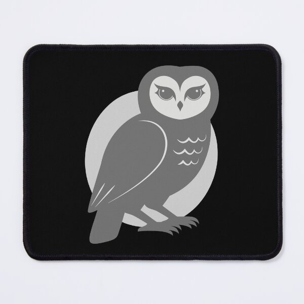 Item preview, Stylized Gray Owl – Minimalist Wildlife Art designed and sold by THROUGH-LIFE.
