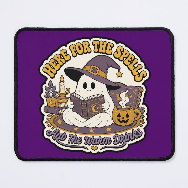 Item preview, Cozy Ghost Reading Spellbook Shirt Cute Halloween Witch RPG Gamer Tee designed and sold by Dice_Goblin_Studio.