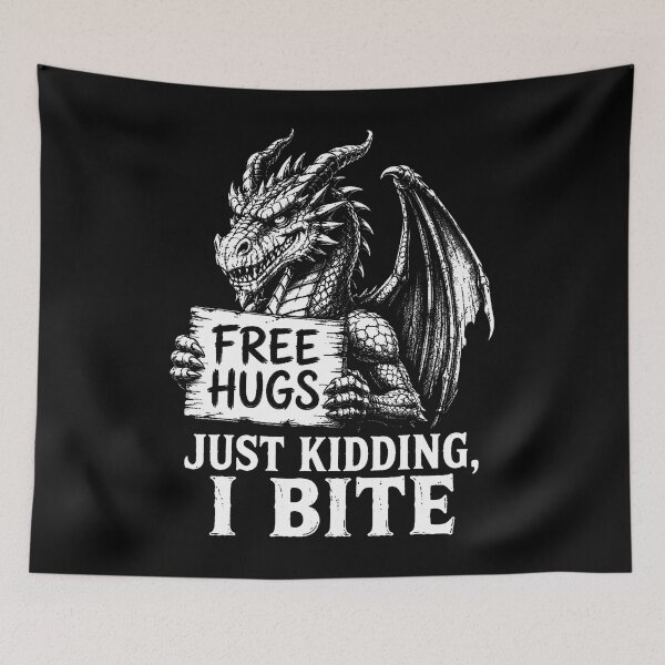 Item preview, Free Hugs Just Kidding I Bite designed and sold by smiadraspi.