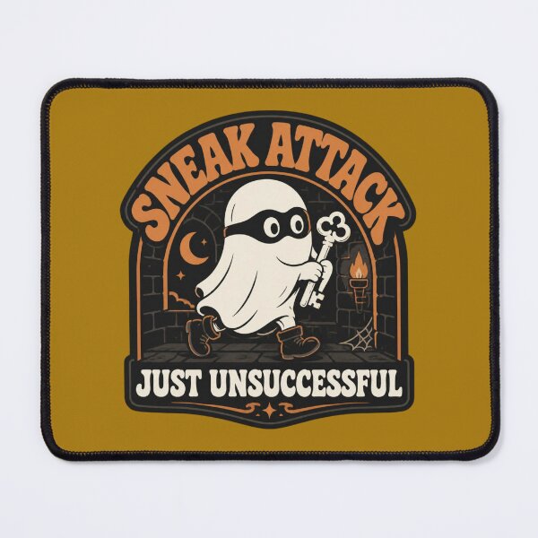 Item preview, Sneak Attack Cute Ghost Shirt Funny Halloween Tabletop Rogue RPG Tee designed and sold by Dice_Goblin_Studio.