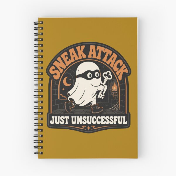 Item preview, Sneak Attack Cute Ghost Shirt Funny Halloween Tabletop Rogue RPG Tee designed and sold by Dice_Goblin_Studio.