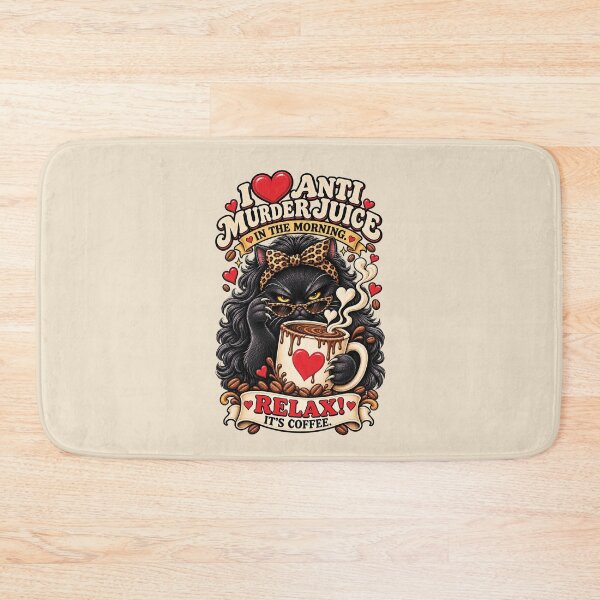 Item preview, Anti Murder Juice: Sassy Coffee Lover Cat designed and sold by Festive Bug.