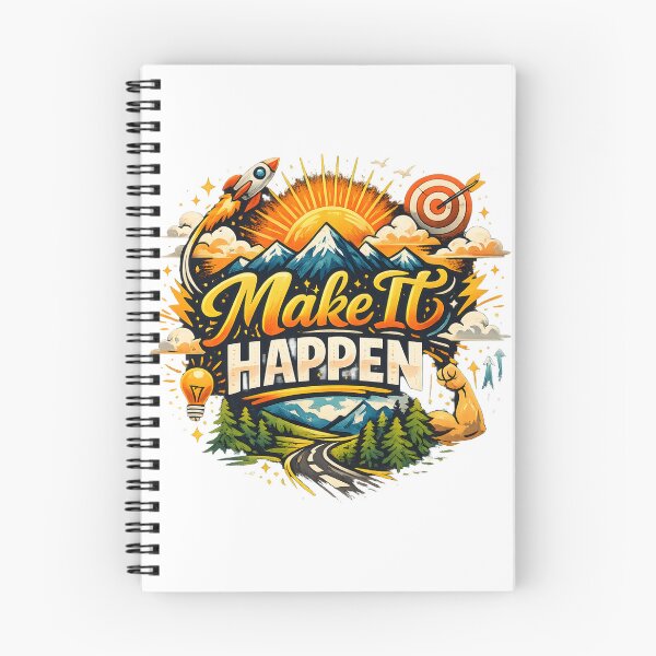 Item preview,  Make It Happen – Motivational Quote & Positive Mindset Design designed and sold by Amsafjol.