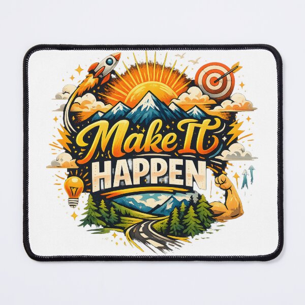 Item preview, Make It Happen – Motivational Quote & Positive Mindset Design designed and sold by Amsafjol.