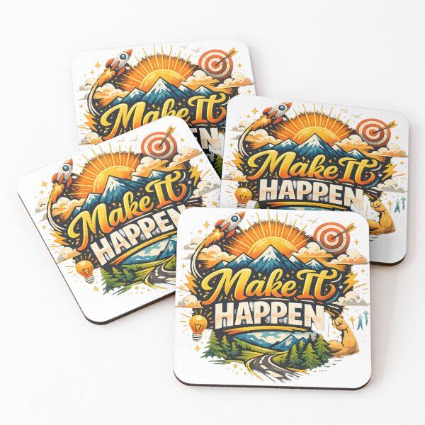Item preview,  Make It Happen – Motivational Quote & Positive Mindset Design designed and sold by Amsafjol.