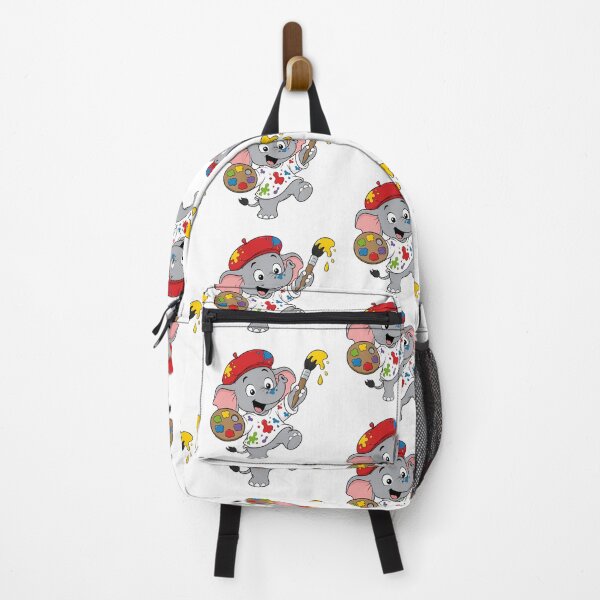 Item preview, Cute Little Painter Elephant With Palette And Brush Cartoon Graphic Tee Design designed and sold by Nubian Style.