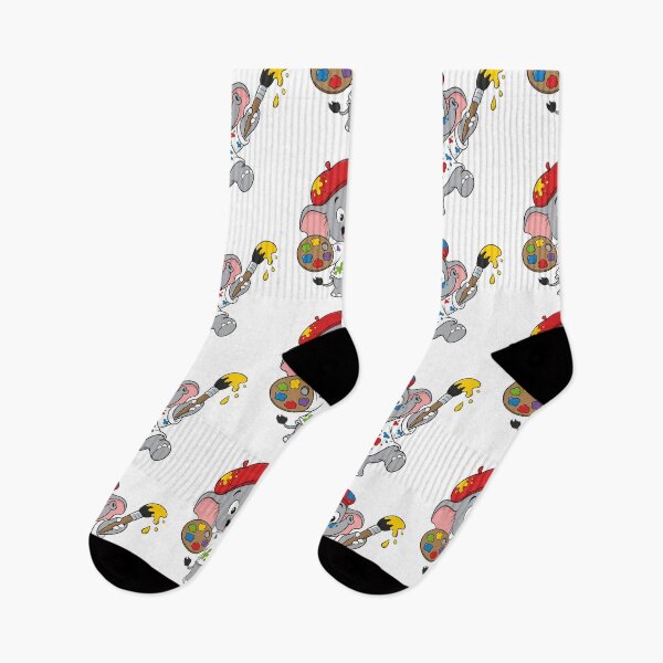 Item preview, Cute Little Painter Elephant With Palette And Brush Cartoon Graphic Tee Design designed and sold by Nubian Style.