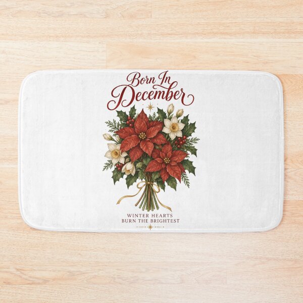 Item preview, Born In December Poinsettia Birthday Flower Gift designed and sold by DreamelleStudio.
