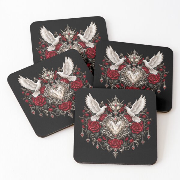 Item preview, Gothic Dove Heart – Romantic Christian Fantasy designed and sold by TroviTutto.