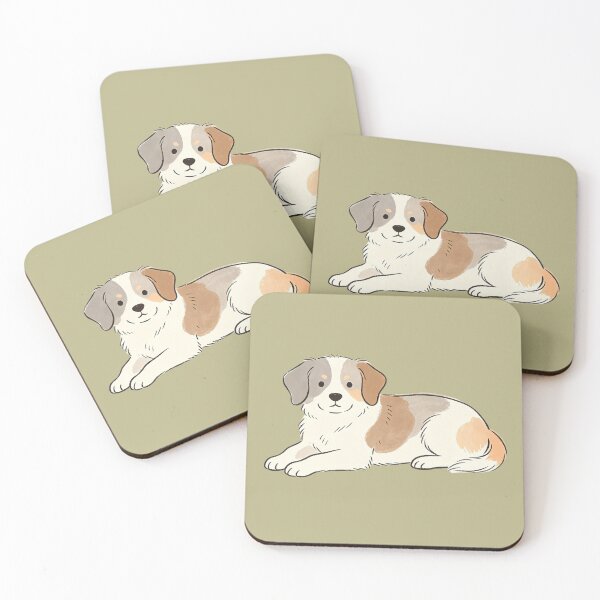 Item preview, Cute puppy lying down in warm tones designed and sold by mixoubraw.