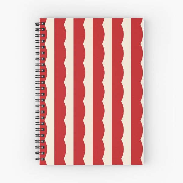 Item preview, Red Scallop Waves Seamless Pattern - Retro Cream Wavy Stripes designed and sold by Love Pantone .