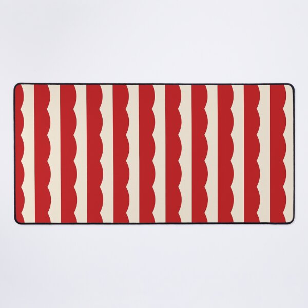Item preview, Red Scallop Waves Seamless Pattern - Retro Cream Wavy Stripes designed and sold by Love Pantone .