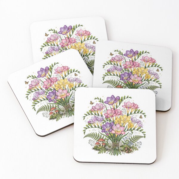 Item preview, Enchanted Freesia Botanical Flower Sticker designed and sold by RareBotanical .