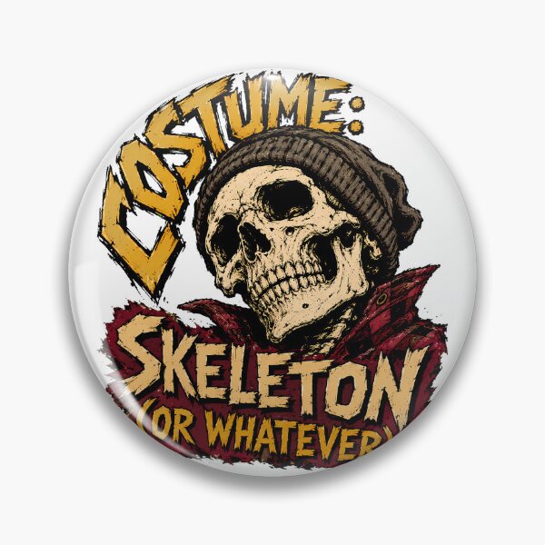 Item preview, Lazy Skeleton Costume Sarcastic Halloween Skate Skull designed and sold by chattsuede.