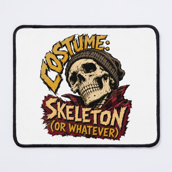 Item preview, Lazy Skeleton Costume Sarcastic Halloween Skate Skull designed and sold by chattsuede.