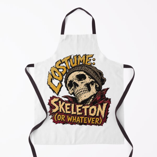Item preview, Lazy Skeleton Costume Sarcastic Halloween Skate Skull designed and sold by chattsuede.
