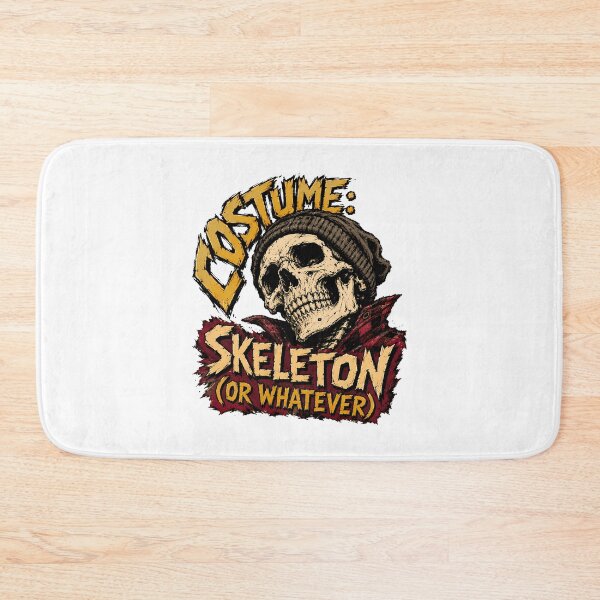 Item preview, Lazy Skeleton Costume Sarcastic Halloween Skate Skull designed and sold by chattsuede.