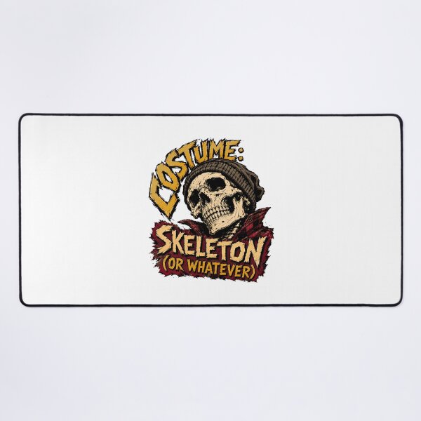 Item preview, Lazy Skeleton Costume Sarcastic Halloween Skate Skull designed and sold by chattsuede.