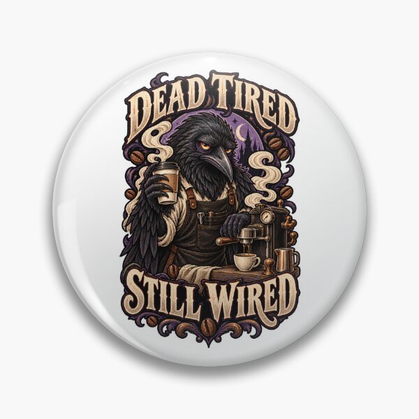 Item preview, Raven Barista – Dead Tired Still Wired designed and sold by Univers-shop.