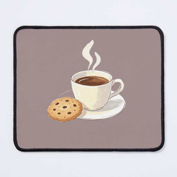 Item preview, Cup of hot coffee with chocolate chip cookie designed and sold by mixoubraw.