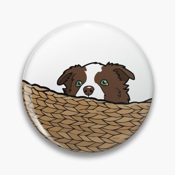 Item preview, Border Collie Puppy in a Basket designed and sold by Bluek9sDesign.
