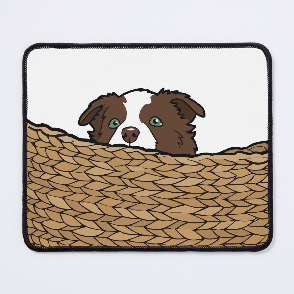 Item preview, Border Collie Puppy in a Basket designed and sold by Bluek9sDesign.