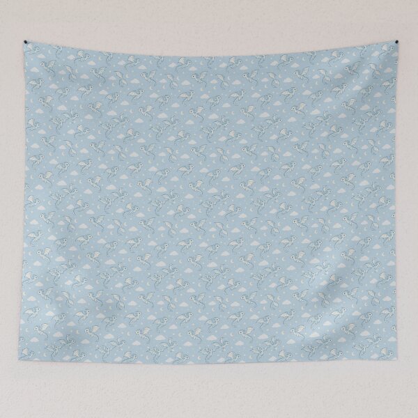 Item preview, Blue Stary Sky Baby Dragon Wallpaper designed and sold by FlyingDragonArt.
