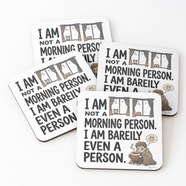Item preview, I am not a morning person. I am barely even a person. designed and sold by jrzvibe.