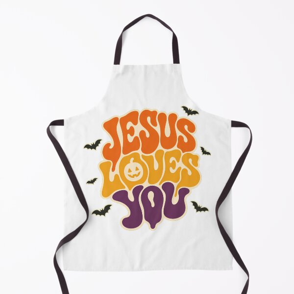 Item preview, Groovy Jesus Loves You Pumpkin Halloween Faith Typography designed and sold by chattsuede.