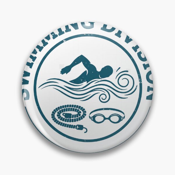 Item preview, Swimming Division Vintage Badge designed and sold by Type2SupplyCo.