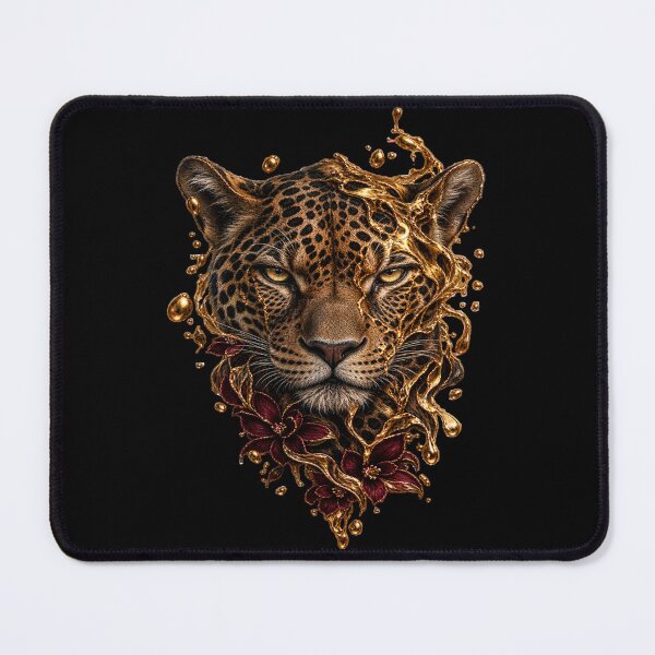 Item preview, Golden Leopard Floral Majesty designed and sold by kynira.