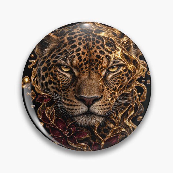 Item preview, Golden Leopard Floral Majesty designed and sold by kynira.